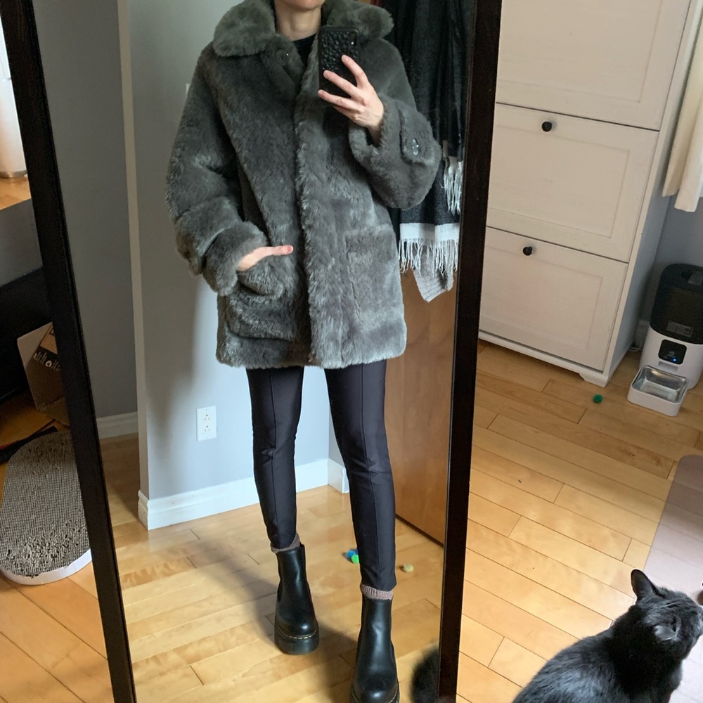 Faux fur jacket